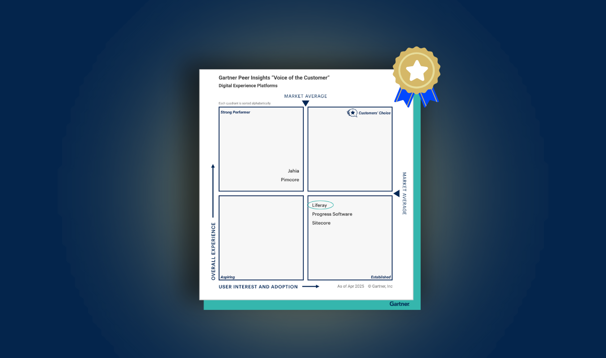 Liferay é novamente destacada no Gartner Voice of the Customer for DXPs